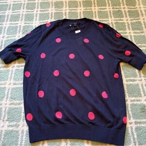 NWT J Crew silk blend short sleeve sweater: S